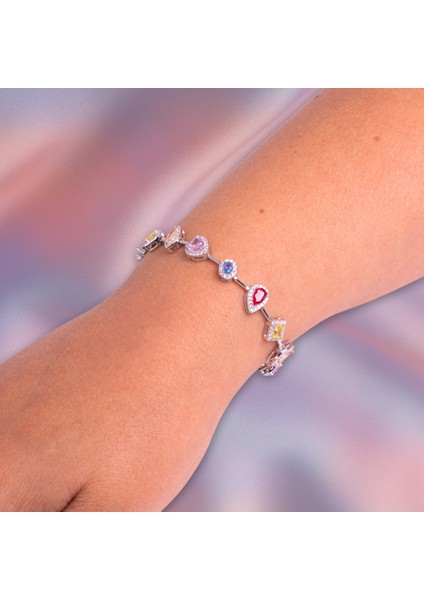 Yeşil Gradyan Su Yolu Kolye - 925 Ayar Gümüş- Yeşil Sarı Ombre fiyatları