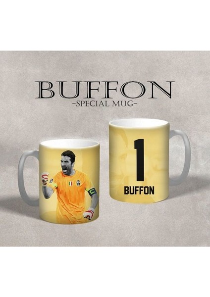Buffon Dijital Çizim - Futbol Özel Tasarım Kupa Bardak