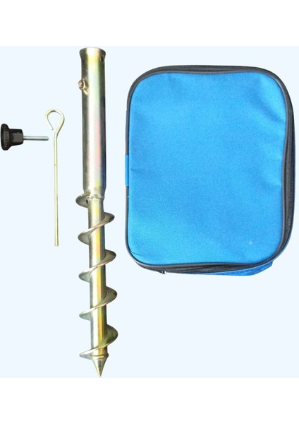 Renkli Metal Şemsiye Kazığı 42 cm ve Termal Çanta Hediye Seti modelleri