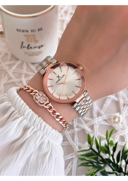 Çelik Kordon 3 Atm Suya Dayanıklı Özel Tasarım Kadın Kol Saat+Bileklik VS.BLKT.0485 fiyatları