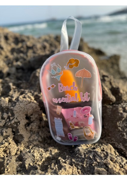 Şeffaf Bikini Çantası Beach Essential Kit Tasarımlı Su Geçirmez Pvc Çanta