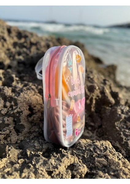 Şeffaf Bikini Çantası Beach Essential Kit Tasarımlı Su Geçirmez Pvc Çanta modelleri