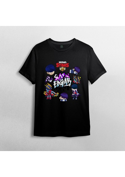 Brawl Stars Edgar Unisex %100 Pamuklu Bisiklet Yaka T-Shirt Model 3 fiyatları