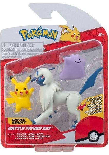 Pok 95155-R Pokemon Battle 3lü Figür Seti