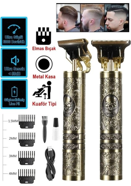 Profesyonel T Bıçak Traş Makinesi Kuaför ve Berberler Çizim ve Epilasyon Uyumlu