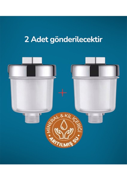 2 Adet Kireç Önleyici ve Su Tasarruflu Su Filtresi