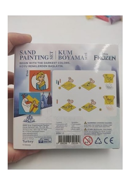 Castle Eğitici ve Eğlenceli Frozen Kum Boyama Seti- Mbk-10