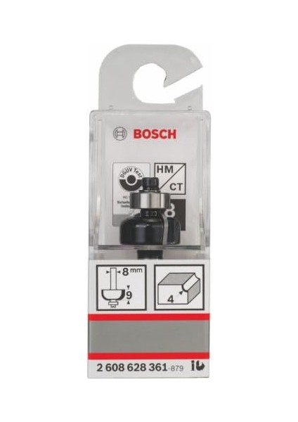 2 608 Aksesuarı 628 361 Profil Freze E 8 Mm, R1 4 Mm, D 20,7 Mm, L9 Mm, G 53 mm fiyatları