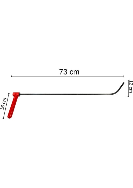 60 cm 8mm Sustalı Yassı Açık Uçlu Kılıç Çubuk - S14-04