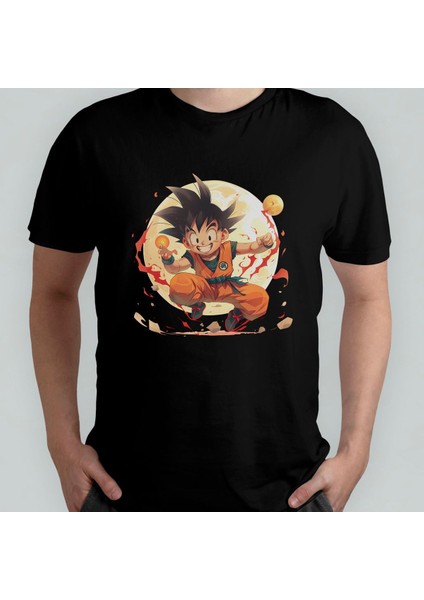 Dragon Ball Unisex %100 Pamuklu Bisiklet Yaka T-Shirt Model 2