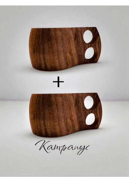 Ahşap 2li Kuksa Bardak - Kuksa Bardak- Bardak -Ahşap Bardak modelleri