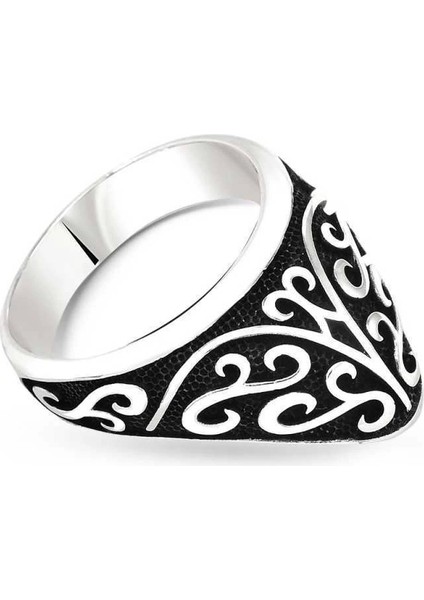 Gümüş Desenli Okçu Zihgir Erkek Yüzük fiyatları
