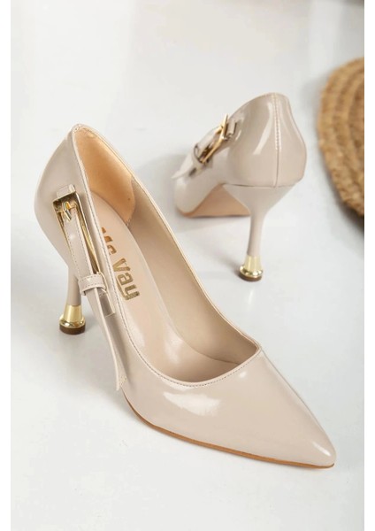 Lesia Bej Rugan Topuklu Ayakkabı modelleri