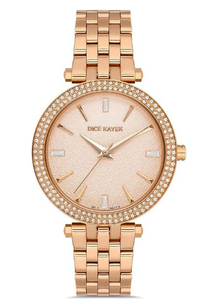 DK.1.1AG1366.08 Çelik Kordon Çelik Kasa 5 Atm Suya Dayanıklı Rose Kadın Kol Saati