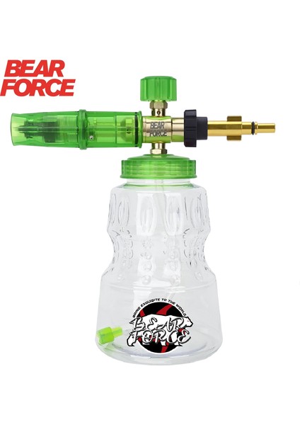 Bear Force Foam Lance Köpük Yapıcı Aparat 1l Köpük Aparatı Basınçlı Yıkama Makineleri Için Köpük Aparatı Çift Nozzle Ile Birlikte Foam Canon