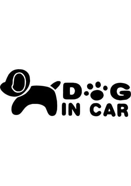 Dog In Car Sticker Oto Motor Laptop Duvar Folyo Sticker 20 x 8 cm fiyatları