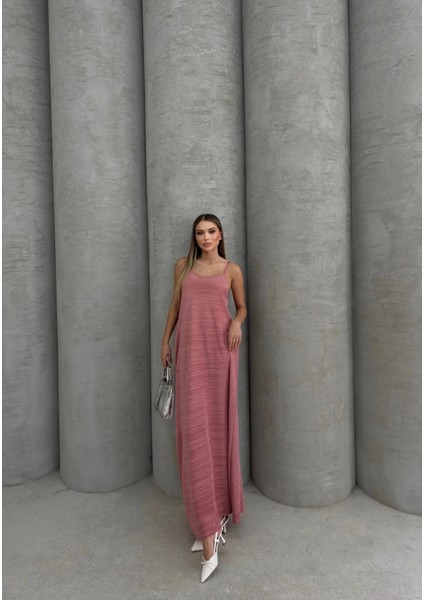 Piliseli Uzun Elbise