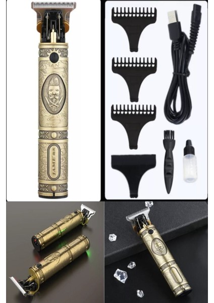 Paslanmaz, Uzun Ömürlü, Motifli, 3 Başlıklı, Şarjlı Tıraş Makinesi modelleri