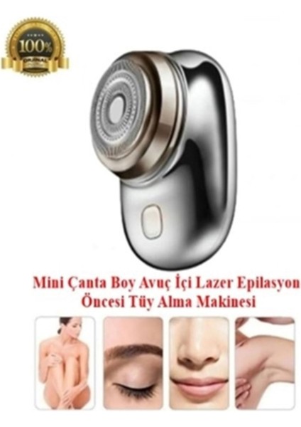 Taşınabilir USB Şarjlı Su Geçirmez Mini Epilasyon ve Tıraş Makinesi, Seyahat Dostu