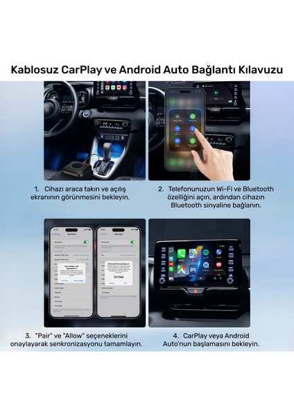NPCP01 Sım Kartlı ANDROID13 8GB/128GB Tvbox, Youtube, Netflix, Carlinkit, Playstore Kablosuz Carplay