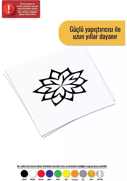 Mandala - Araç, Oto, Laptop, Duvar Uyumlu Sticker 15*15 cm
