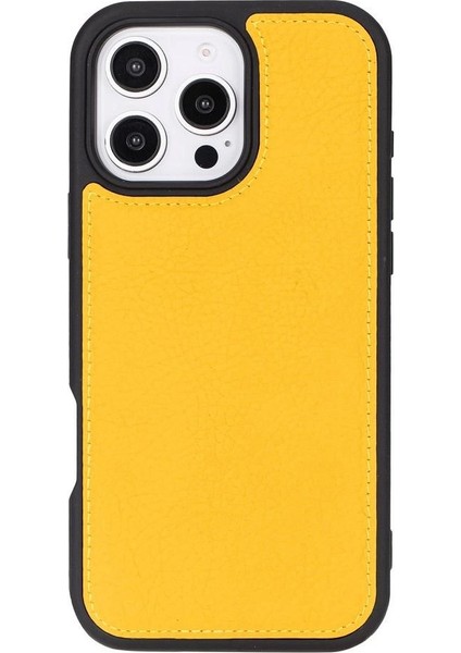 Apple iPhone 16 Pro Max Uyumlu, Hakiki Deri, El Yapımı, Cüzdanlı Kılıf, Sarı fırsatları
