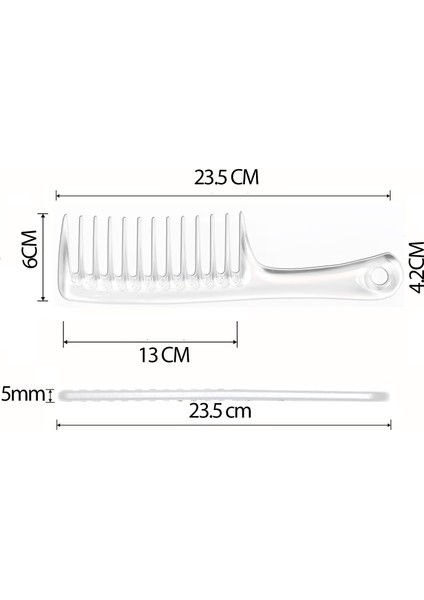 Geniş Dişli Kristal Şeffaf Masaj Etkili Saç Açma Tarağı - MCT5662-9941 fiyatları