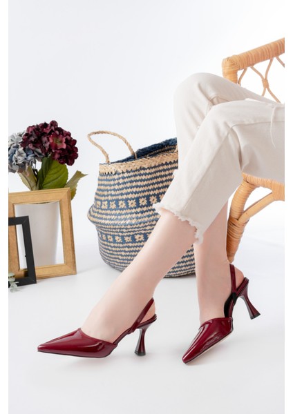 Ballerna&zapato Kadın Rosa Bordo Rugan Topuklu Ayakkabı modelleri