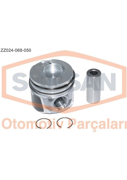 Supsan ZZ024-068-050 - Segmanlı Piston 050 Fiesta-Fusion 1.4 Tdcı Duratorq 8V Eng.(Dv4) 68 Bg 2002=>