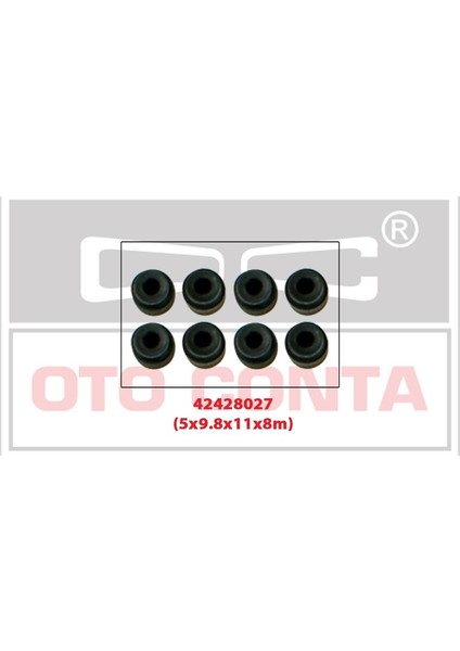 CONTA42428027 - Subap Lastiği Punto Doblo Fıorıno Lınea 1.4 8V (5X9.8X11X8MM ) (8 Adet / Viton)