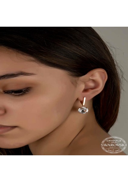 Swarovski Crystal Taşlı Gümüş Beyaz Sallantılı Kadın Küpe fiyatları