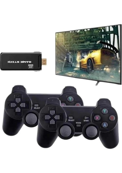 Game Stick El Atarisi 2.4g Kablosuz Çift Kol Oyunlar 4K Game Stick 3500 Oyunlu Atari Uyumlu fırsatları