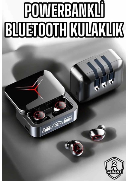 Yeni Nesil Powerbankli Bluetooth Bağlantılı Kablosuz Kulaklık