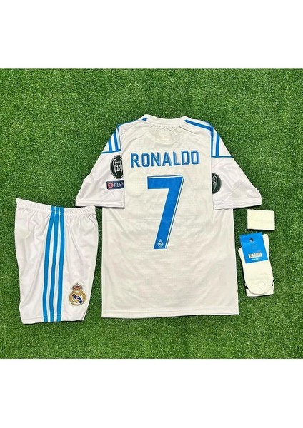 R.e.a.l M.a.d.r.i.d 2018 Kiev Şampiyonlar Ligi Finali Cristiano Ronaldo Çocuk Forması 4'lü Set