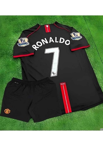 Moskova 2008 Şampiyonlar Ligi Ronaldo Çocuk Forması 4'lü Set (Black)