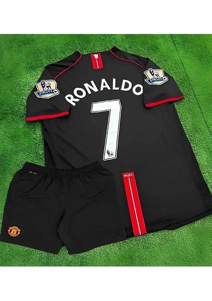 Moskova 2008 Şampiyonlar Ligi Ronaldo Çocuk Forması 4'lü Set (Black)