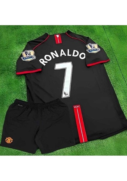 Moskova 2008 Şampiyonlar Ligi Ronaldo Çocuk Forması 4'lü Set (Black)