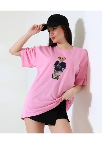 Ayıcıklı Oversize Tişört