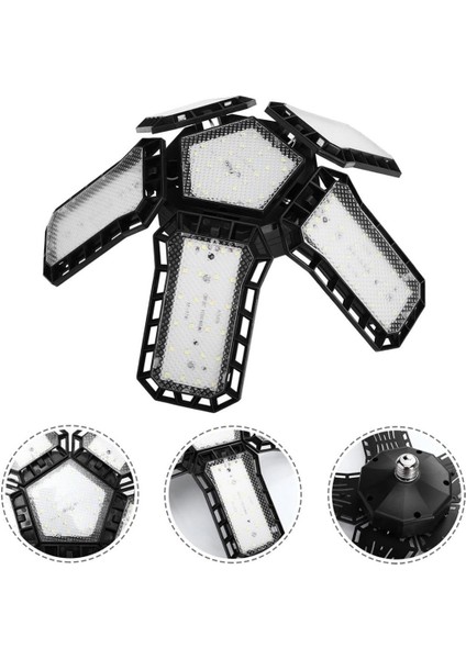 Ledx Ayarlanabilir Açılı 5 Kanatlı 148 Smd Ledli Galaxy Projektör Işığı 60W 6600 Lumen E27 Duy Ampul 32CM Çap