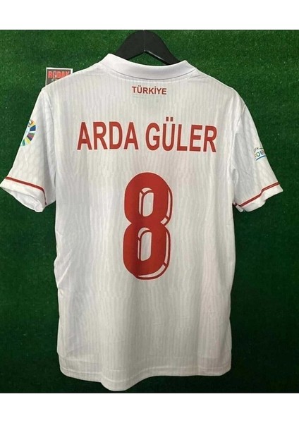 Türkiye Euro 2024 Iç Saha Forması (8 Numara) Beyaz