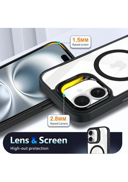Iphone 11 Kılıf Standlı Mika Magsafe Hassas Butonlu Metal Tuşlu + Kamera Lens Camı Hediyeli Set modelleri