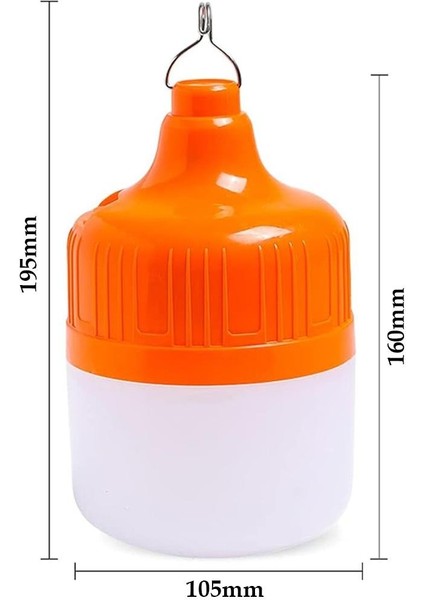 Ledx LN-OR100G 100 Watt Type-C Şarjlı Taşınabilir Asma Kancalı Kamp Çadır Lambası LED Aydınlatma 1200MAH 3 Modlu indirimleri