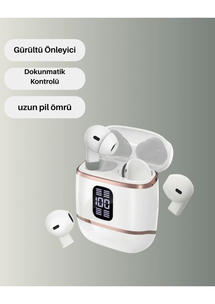Çift Kulaklıklı Bluetooth Kulaklık – 4 Adet, Anc-Enc, Şarj Kutulu, Dijital Göstergeli