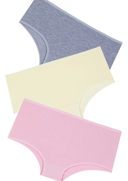 Kadın Yüksek Bel Pamuklu Likralı Külot 3'lü Paket fiyatları