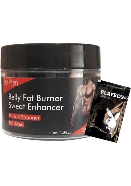 Belly Fat Burner Sweat Enhancer Erkeklere Özel Yağlara Parçalayıcı Kas Şekillendirme Kremi + 1 Hediy.e Jel KOZME:0126