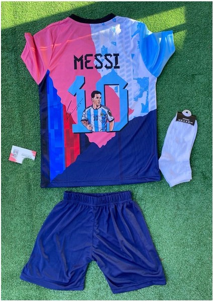 Messi 10 Şortlu Çocuk Özel Tasarım Tüm Klüpler T-Shirt fiyatları