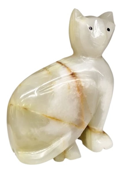 Orjinal Onyx Taşı Kedi Biblo