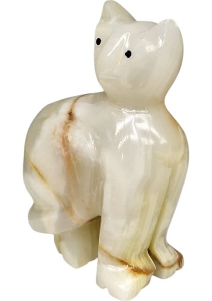 Orjinal Onyx Taşı Kedi Biblo modelleri