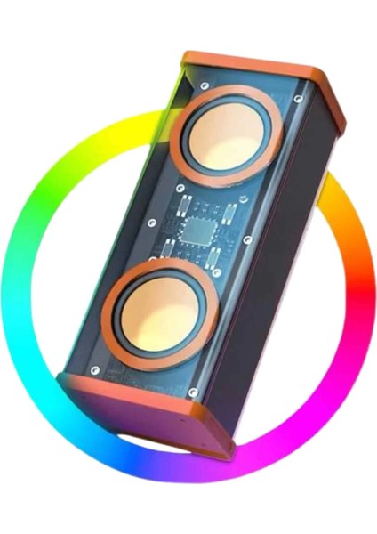 Şeffaf Mecha Taşınabilir Bluetooth Hoparlör Kablosuz Yüksek Ses Kaliteli indirimleri