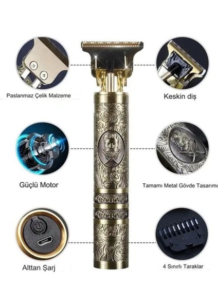 Şarjlı Profesyonel Fonksiyonlu Sakal ve Saç Tıraş Makinesi indirimleri
